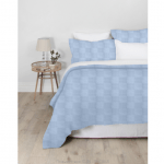 Bed cover euro CUBE LIGHT BLUE - image-0